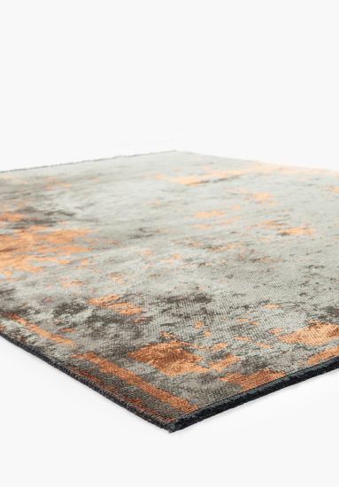 Celesta Brown & Orange Abstract Area Rug