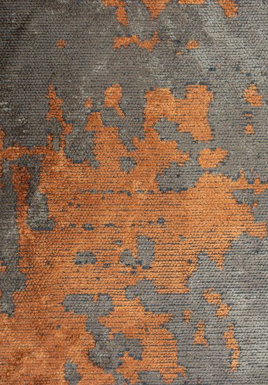 Celesta Brown & Orange Abstract Area Rug