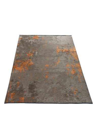 Celesta Brown & Orange Abstract Area Rug