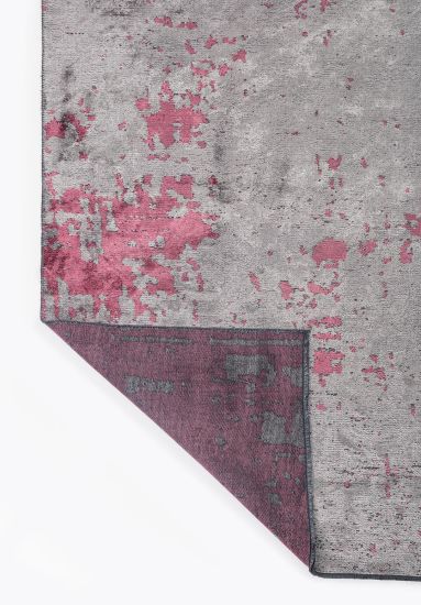Grey & Red Abstract Celesta Living Room Rug