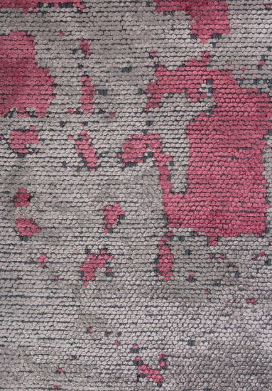Grey & Red Abstract Celesta Living Room Rug