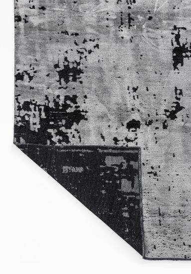 Abstract Grey Celesta Dining Room Rug