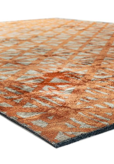 Aurora Grey & Brown Geometric Living Room Rug