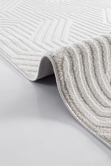 Monaca Cream Patterned Area Rug