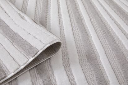 Virelle Cream Grey Modern Geometric Area Rug