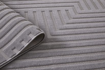 Trunelle Grey Geometric Scandi Indoor Rug