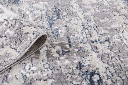Ombrea Grey Blue Abstract Bedroom Rug