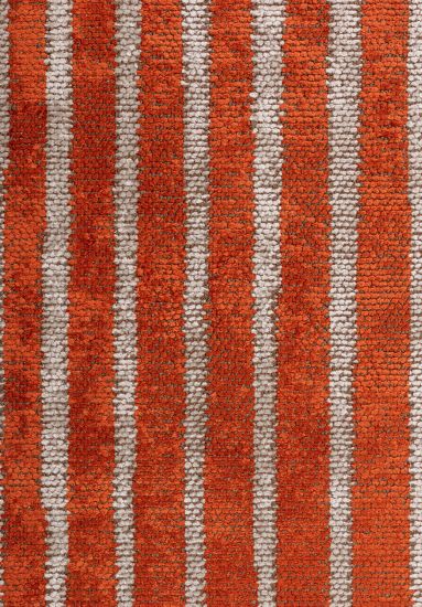 Equilibrium Orange & Grey Stripes Modern Rug