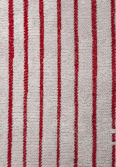 Brighten Red & Grey Stripes Modern Rug