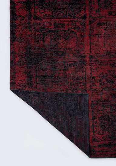 Vintage Black & Red Enchantres Area Rug