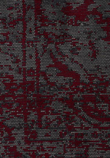 Vintage Eclog Modern Grey & Red Outdoor Rug
