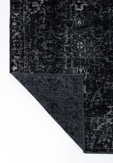 Eclog Black & Cream Vintage Dining Room Rug
