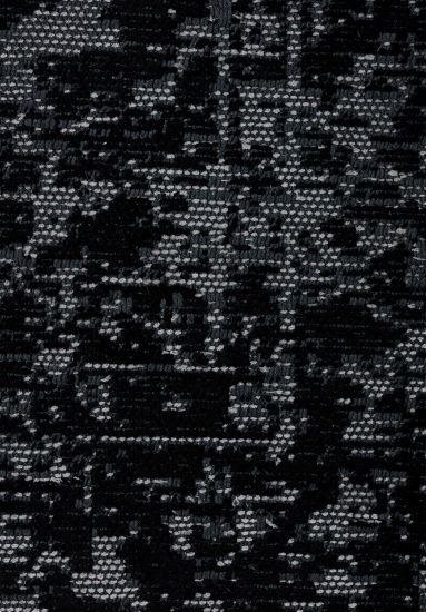 Eclog Black & Cream Vintage Dining Room Rug