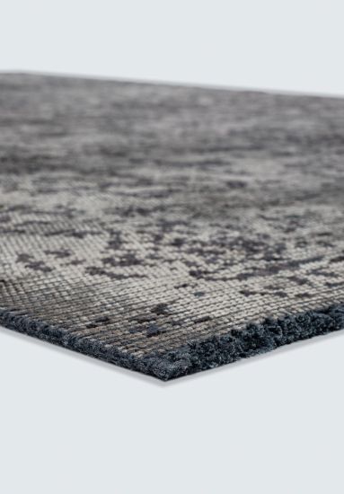 Cennog Grey Black Vintage Area Rug
