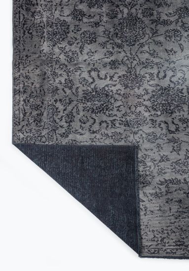 Cennog Grey Black Vintage Area Rug