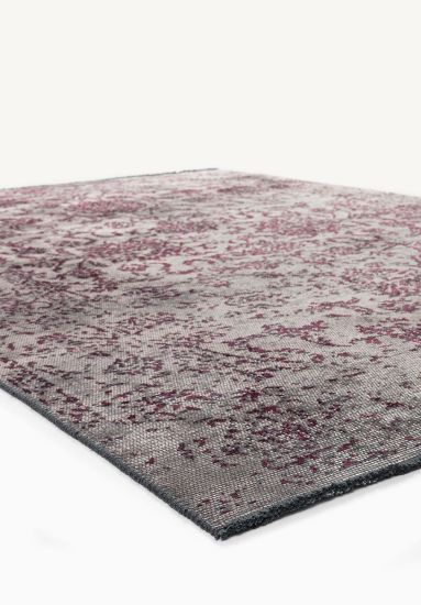 Cennog Grey & Red Vintage Area Rug