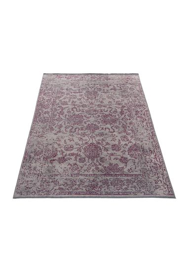 Cennog Grey & Red Vintage Area Rug