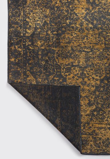 Moorland Yellow Vintage Living Room Rug