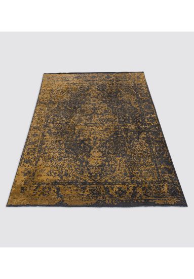 Moorland Yellow Vintage Living Room Rug