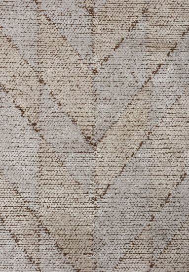 Cream & Brown Fuchsia Stripes Dining Room Rug