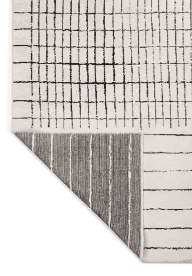 Medallion Cream Stripes Bedroom Rug