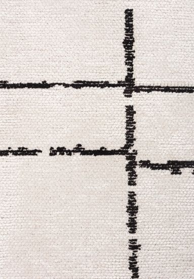 Lattice Cream Stripes Bedroom Rug