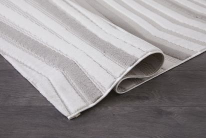 Virelle Cream Grey Modern Geometric Area Rug
