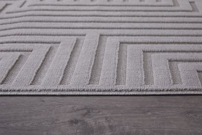 Trunelle Grey Geometric Scandi Indoor Rug