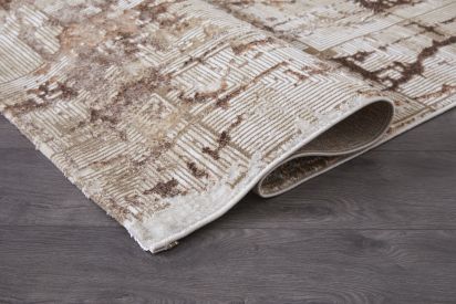 Luxara Beige Brown Modern Abstract Living Room Rug