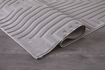 Trunelle Grey Geometric Scandi Indoor Rug