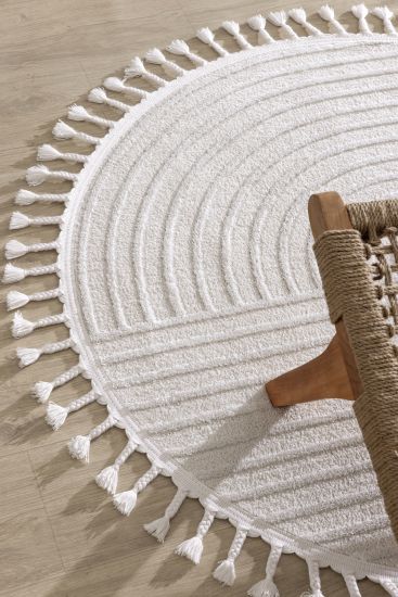Milta Cream Modern Patterned Area Rug