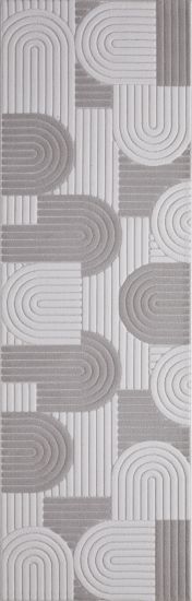 Alvara Cream Grey Scandi Geometric Living Room Rug