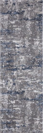 Ombrea Grey Blue Abstract Bedroom Rug