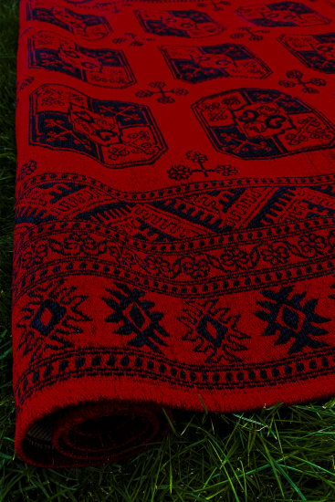 Atlas85 Red Black Oriental Bordered Indoor Rug