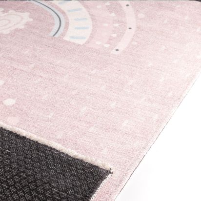 Modern Pink & White Enrich Kids Rug