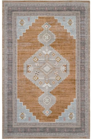 Beylerbeyi85 Brown Grey Persian & Oriental Bedroom Rug