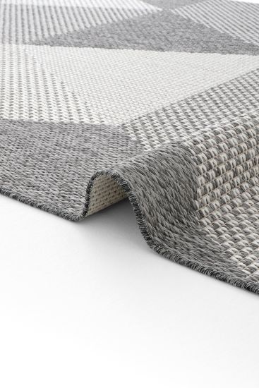 Grande85 Grey Cream Geometric Outdoor Area Rug