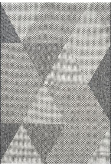 Grande85 Grey Cream Geometric Outdoor Area Rug