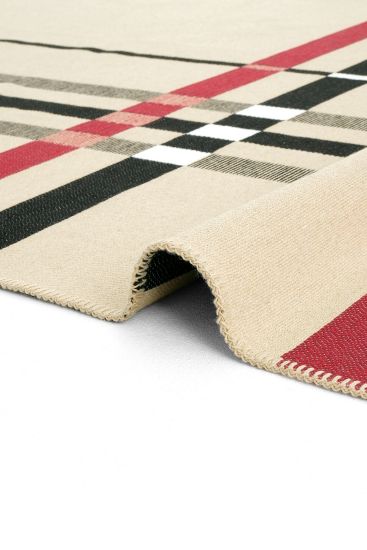 Lovely85 Beige Black Modern Patterned Indoor Rug