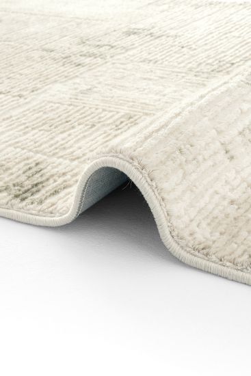Safir85 Modern Abstract Cream Green Indoor Rug