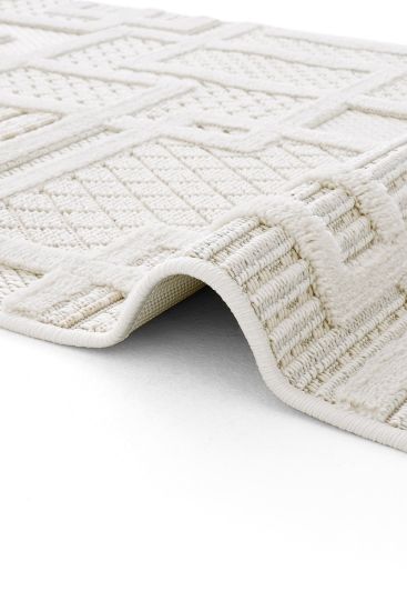 Ares85 Cream Beige Geometric Indoor Rug