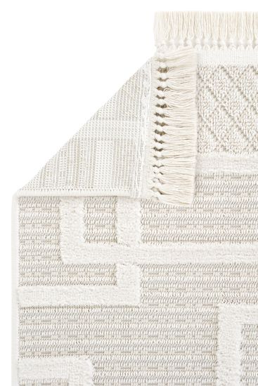 Ares85 Cream Beige Geometric Indoor Rug