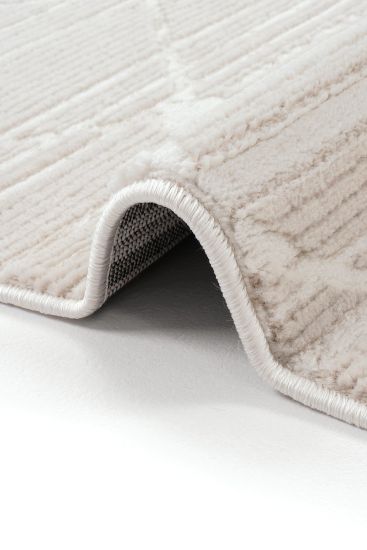 Nevada85 Beige Cream Modern Plain Area Rug