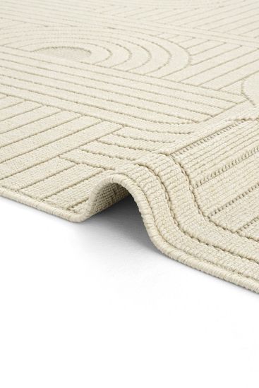 Hasir85 Cream Scandi Plain Outdoor Area Rug