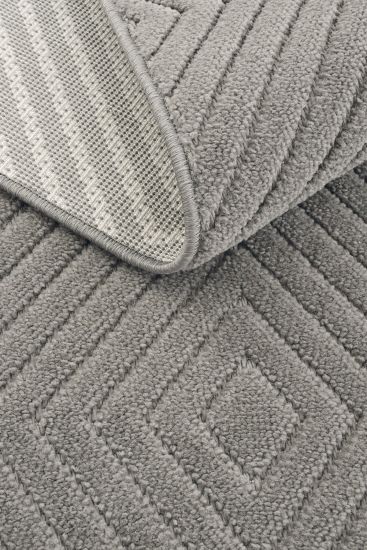 Oliver85 Grey Modern Scandi Living Room Rug