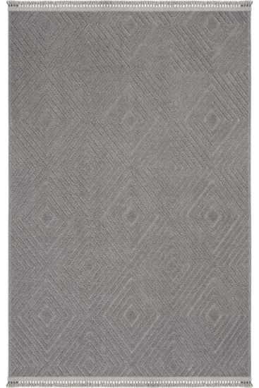 Oliver85 Grey Modern Scandi Living Room Rug