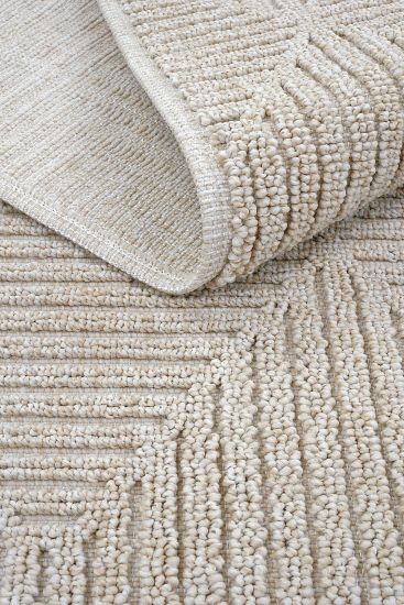 Mirage85 Beige Geometric Plain Outdoor Area Rug
