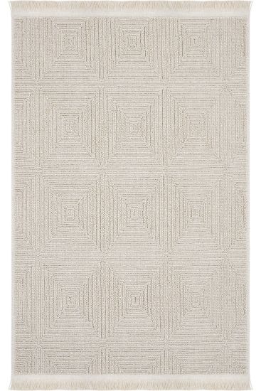 Mirage85 Beige Geometric Plain Outdoor Area Rug