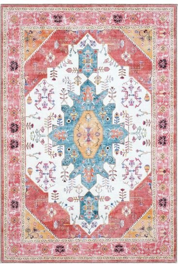 Beylerbeyi85 Pink Red Persian & Oriental Living Room Rug