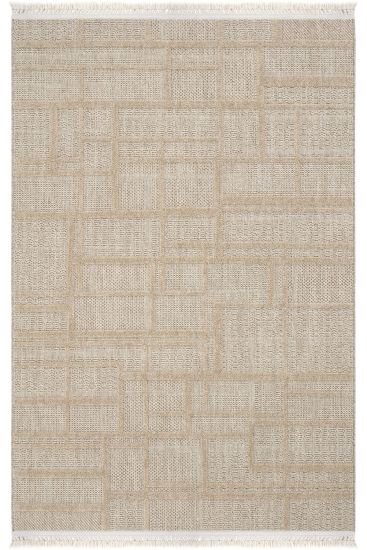 Jerry85 Beige Cream Modern Geometric Living Room Rug